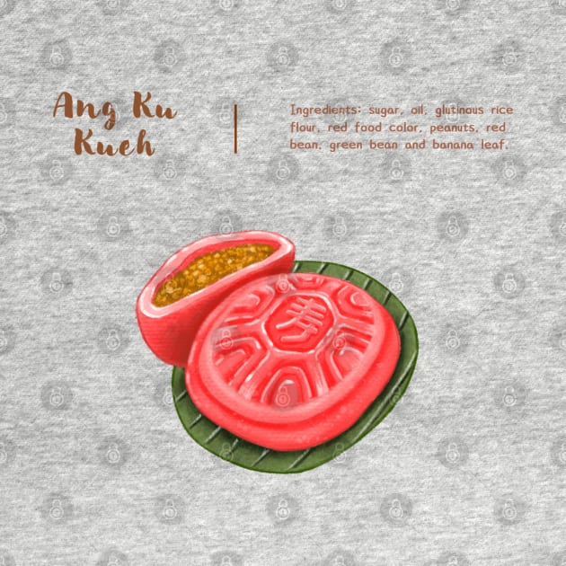 Taiwanese Ang Ku Kueh❤️紅龜粿 by Rose Chiu Food Illustration